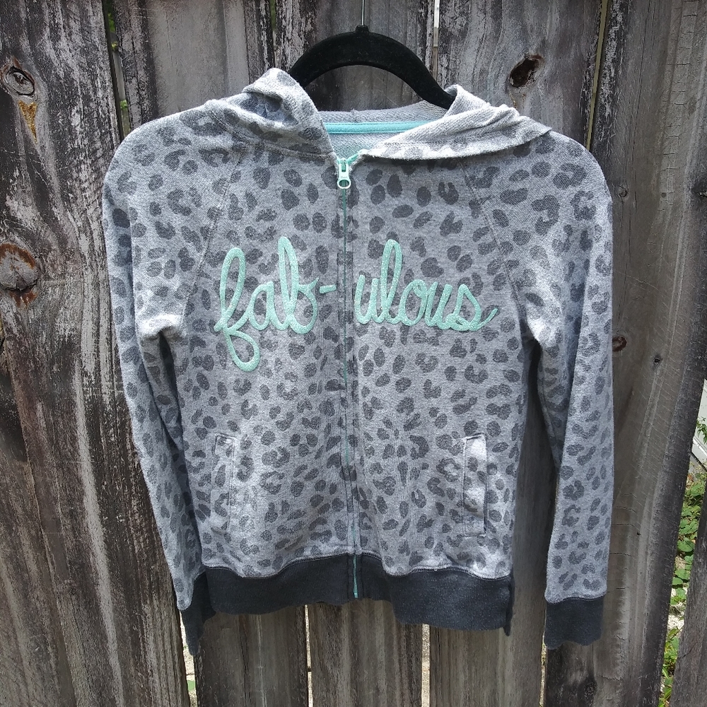 ❤So Perfect Fabulous Leopard Print Hoodie Size L